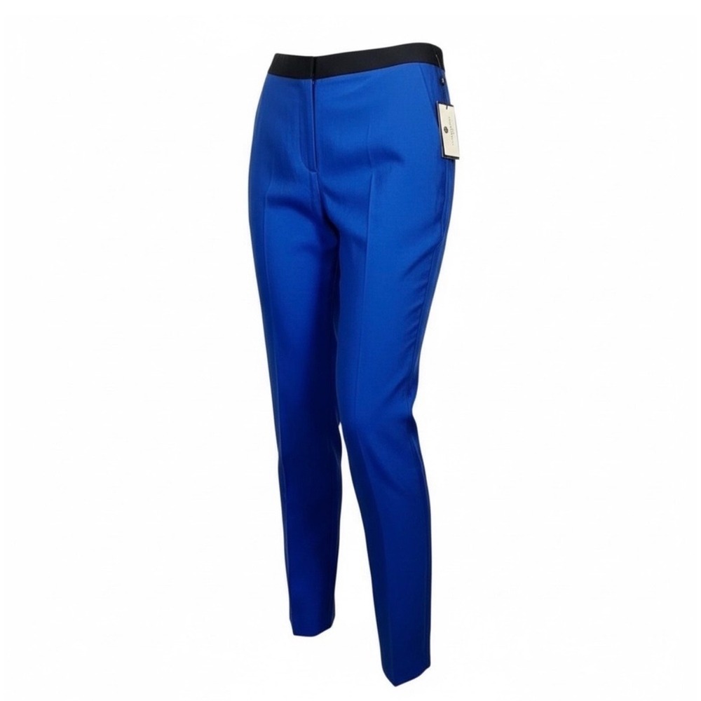 By Malene Birger Pants Womens 40 Blue Chima Silk Cotton Tapered High Rise New - Picture 2 of 9